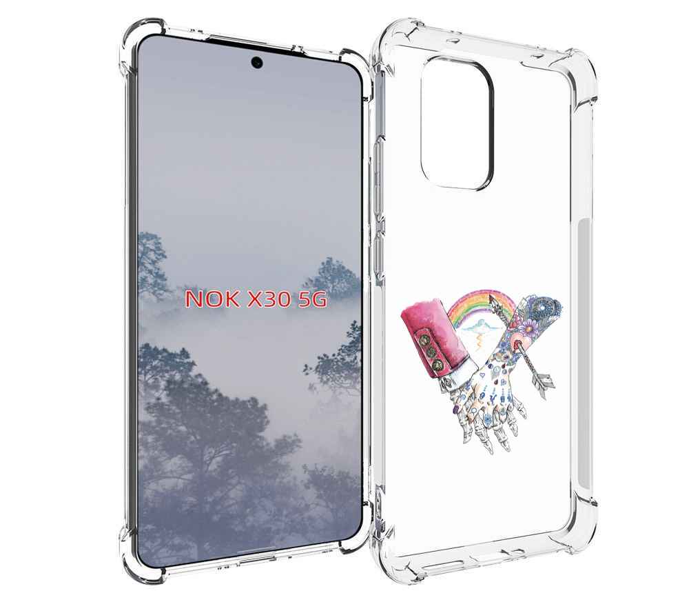 

Чехол MyPads абстракция руки в татуировках для Nokia X30 5G, Tocco