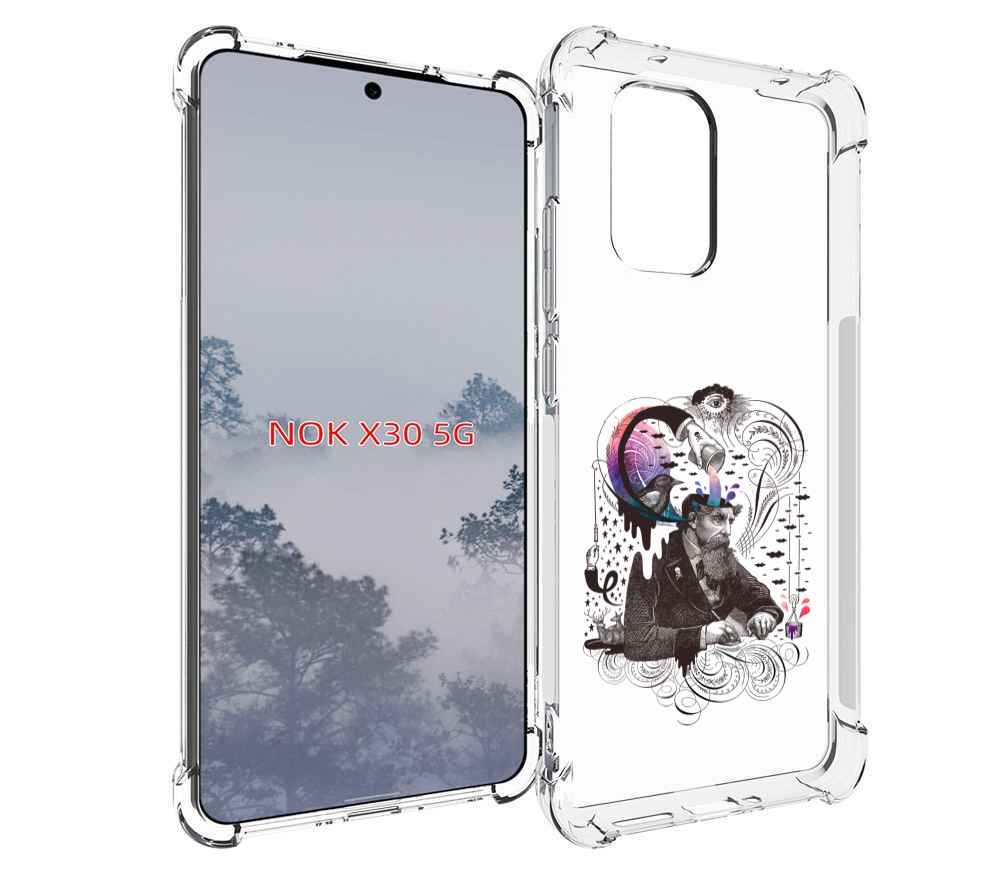 

Чехол MyPads абстракция думающий мужчина для Nokia X30 5G, Tocco