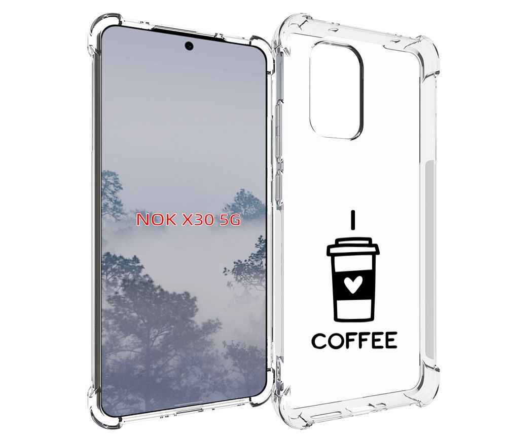 

Чехол MyPads Я люблю кофе для Nokia X30 5G, Tocco