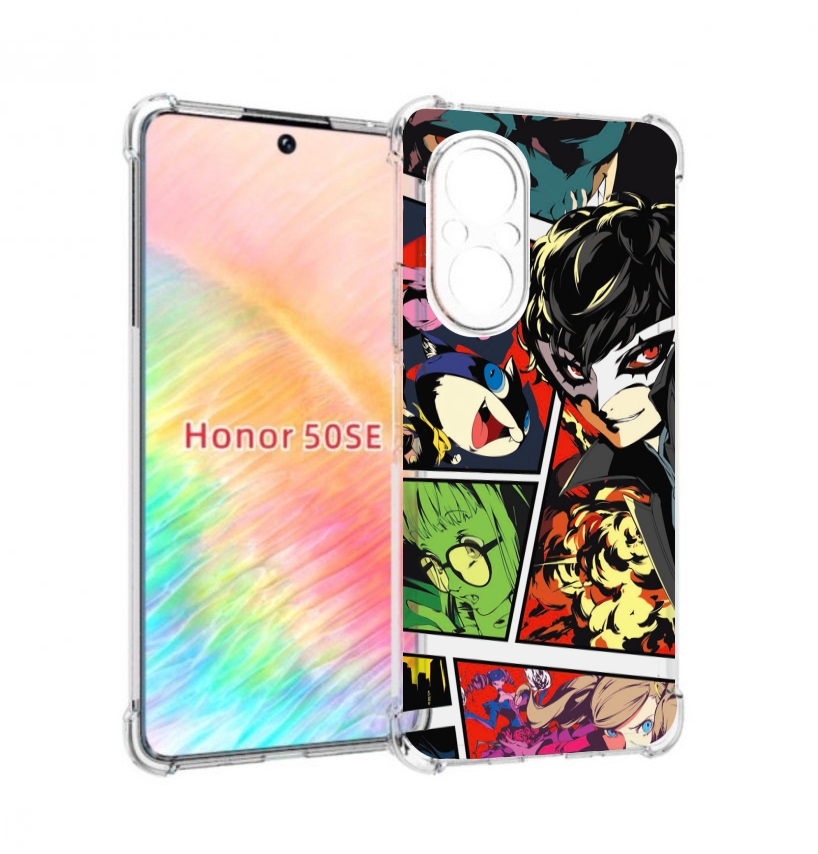 

Чехол бампер MyPads Persona 5 art для Honor 50 SE противоударный, Прозрачный, Tocco