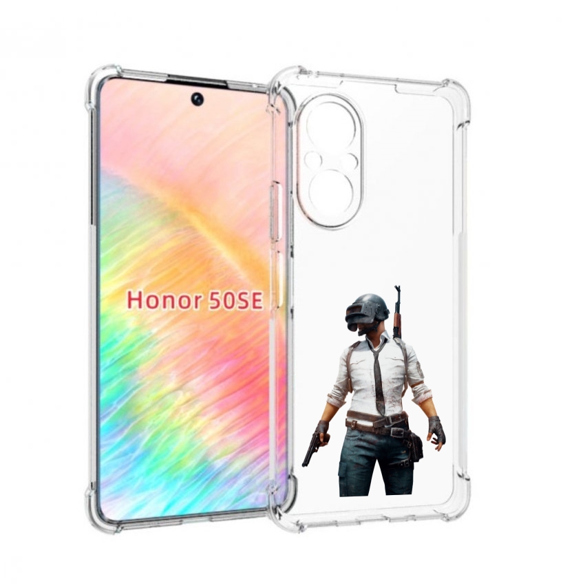 

Чехол бампер MyPads PUBG-2 для Honor 50 SE противоударный, Прозрачный, Tocco