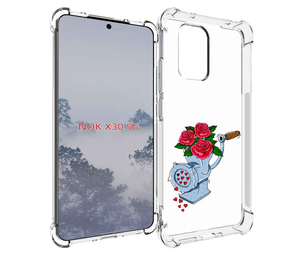 

Чехол MyPads Цветочные сердца для Nokia X30 5G, Tocco