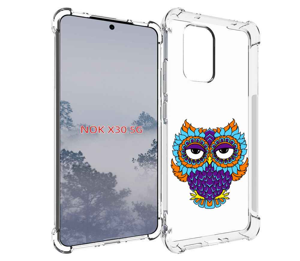 

Чехол MyPads Цветная сова для Nokia X30 5G, Tocco
