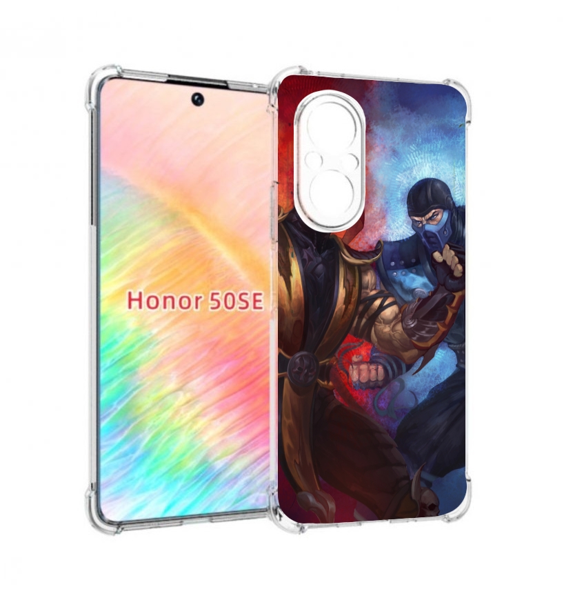 

Чехол бампер MyPads Mortal Kombat art для Honor 50 SE противоуда, Прозрачный, Tocco