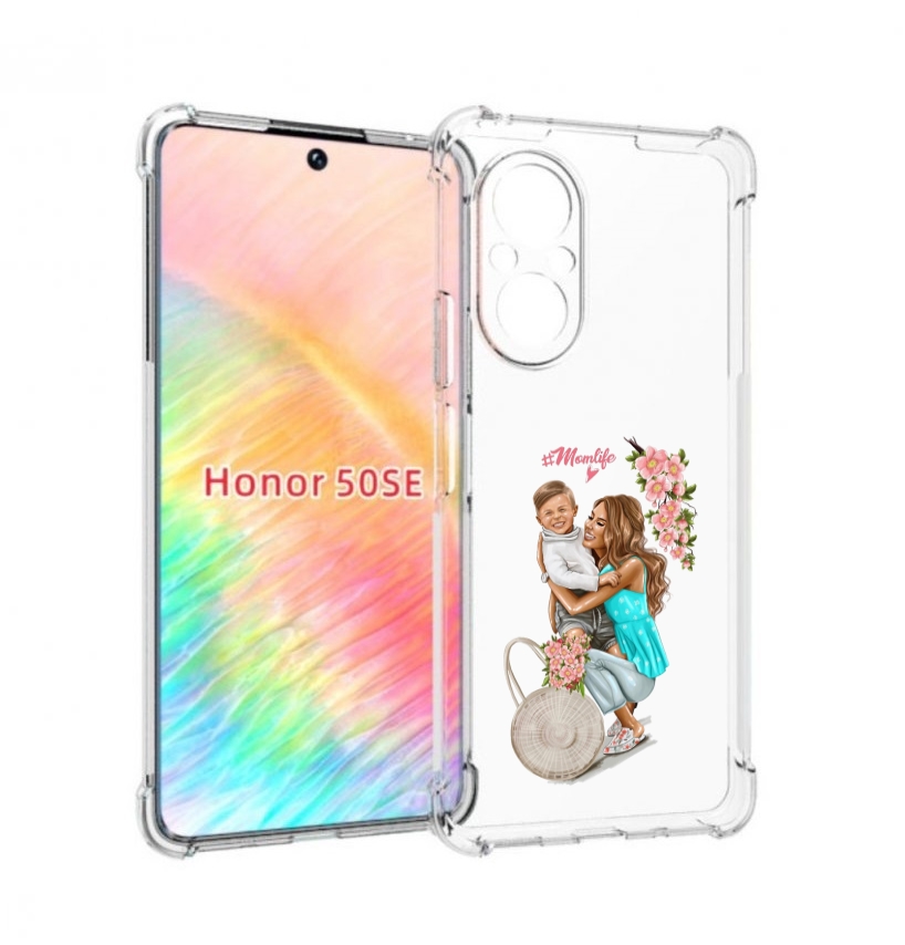 Чехол бампер MyPads Momlife для Honor 50 SE противоударный