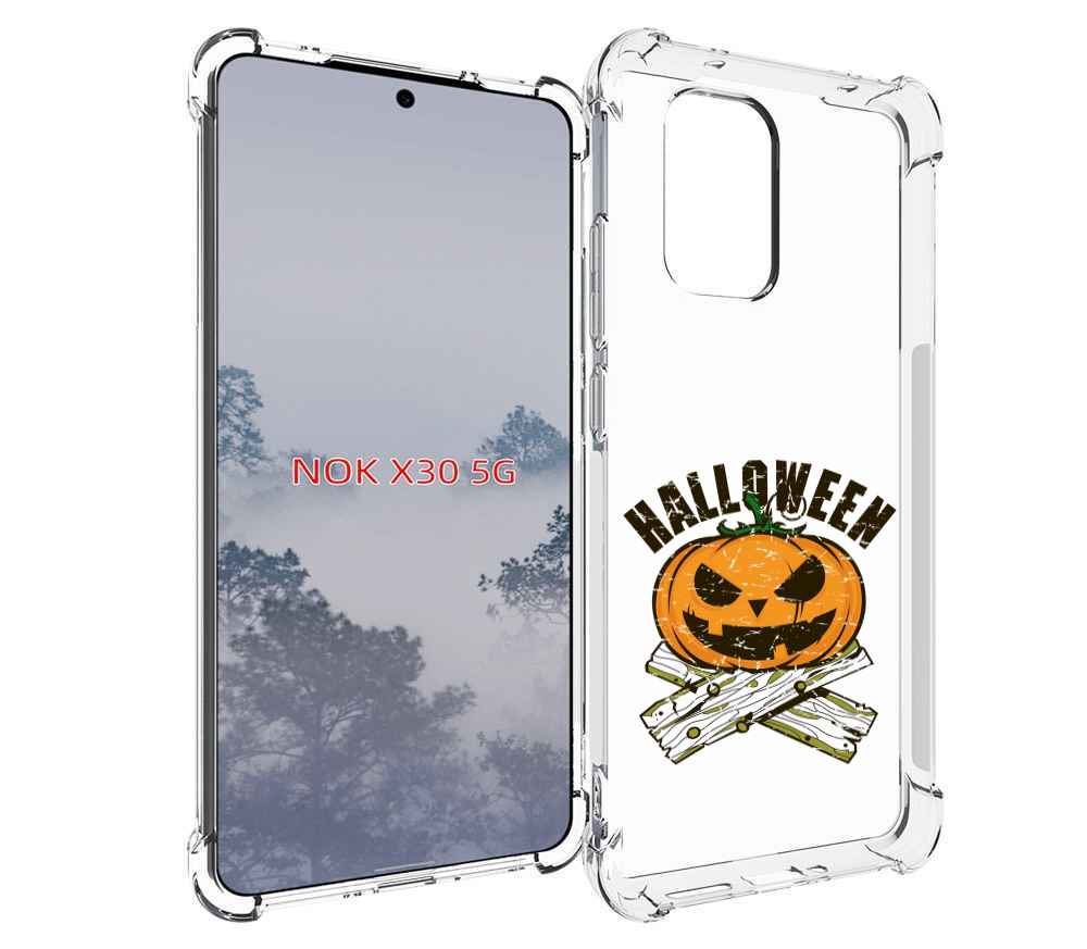 

Чехол MyPads Хэллоуин доски тыква для Nokia X30 5G, Tocco