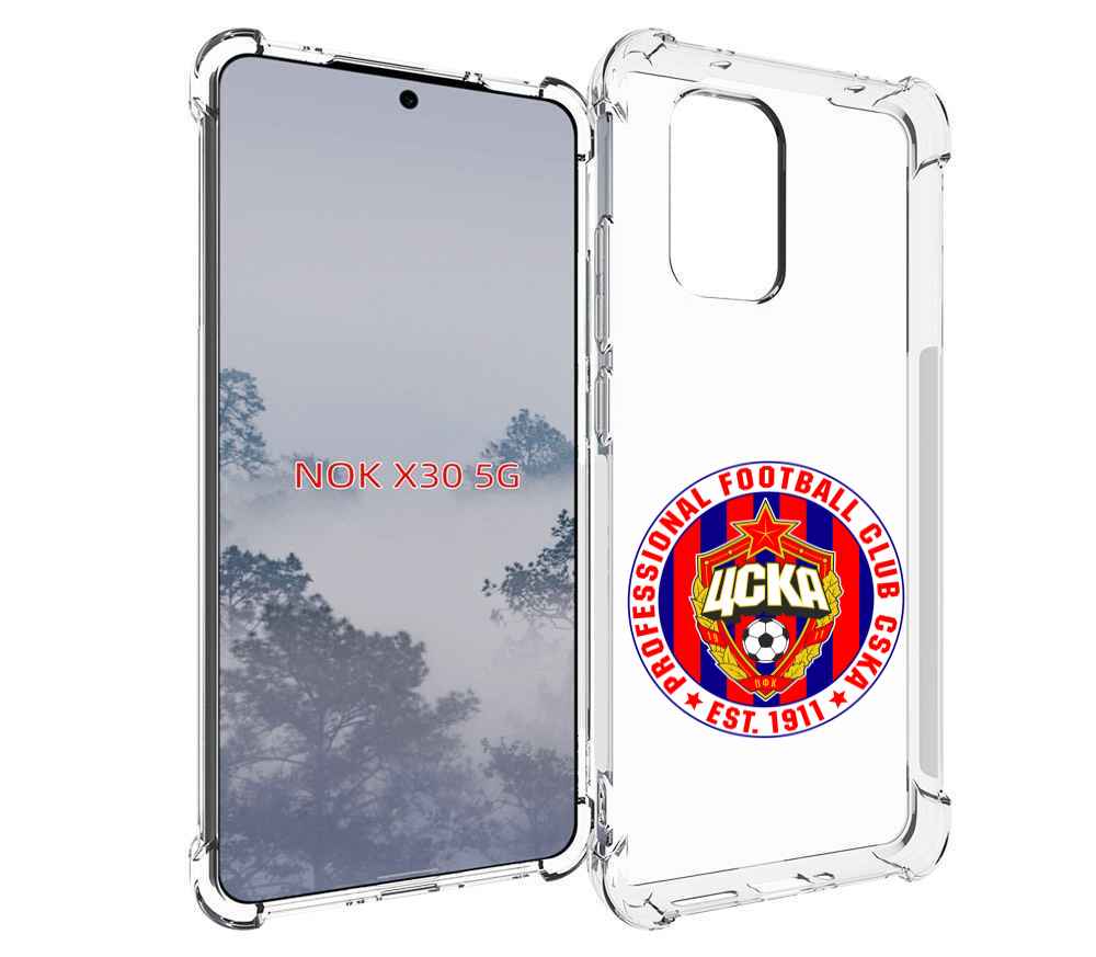

Чехол MyPads ФК ЦСК логотип для Nokia X30 5G, Tocco