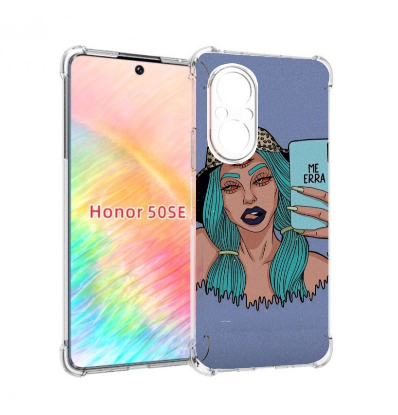 

Чехол бампер MyPads ME Erra женский для Honor 50 SE противоударный, Прозрачный, Tocco