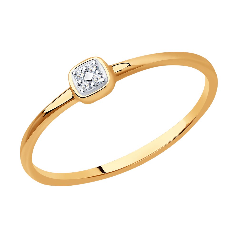 

Кольцо помолвочное из красного золота с бриллиантом р. , SOKOLOV Diamonds 1012339, 1012339