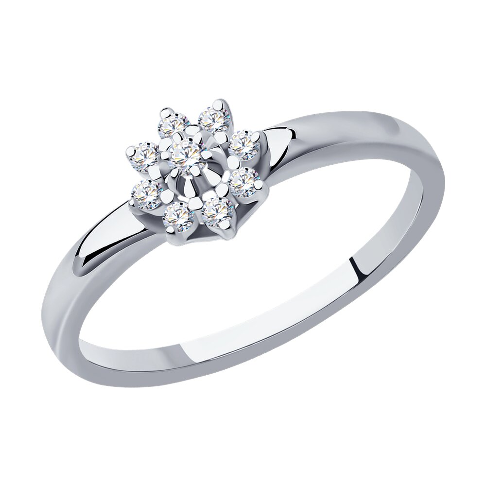 

Кольцо из белого золота с бриллиантом р. 18 SOKOLOV Diamonds 1012338-3, 1012338-3