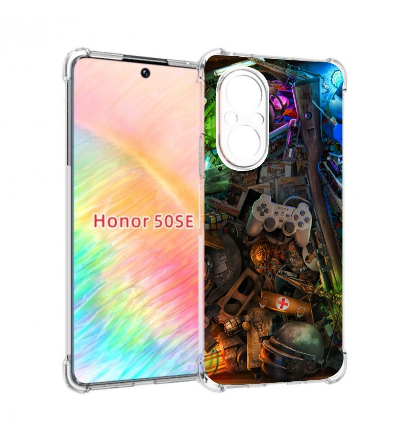 

Чехол бампер MyPads JlaMBcPa6eM для Honor 50 SE противоударный, Прозрачный, Tocco