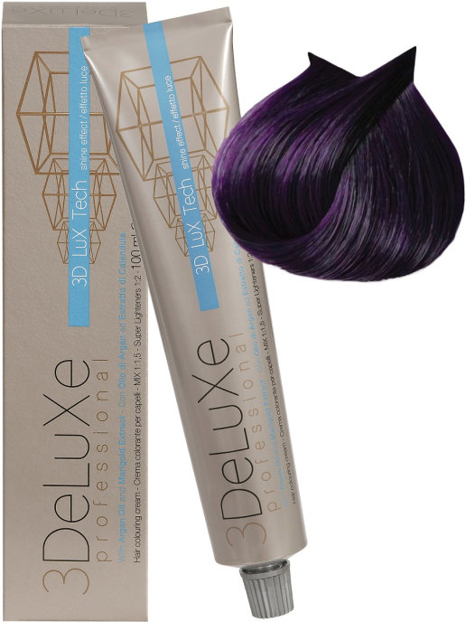 Купить Крем-краска для волос 3Deluxe Professional 5.20 Светло-каштановый ирис 100 мл
