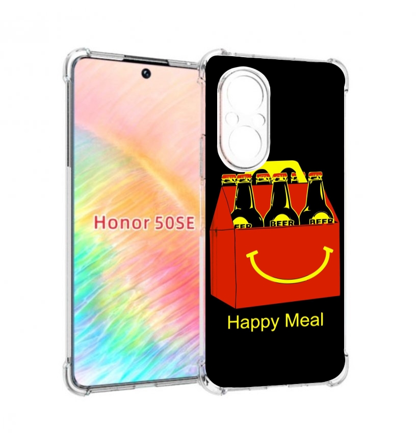 

Чехол бампер MyPads Happy Meal для Honor 50 SE противоударный, Прозрачный, Tocco