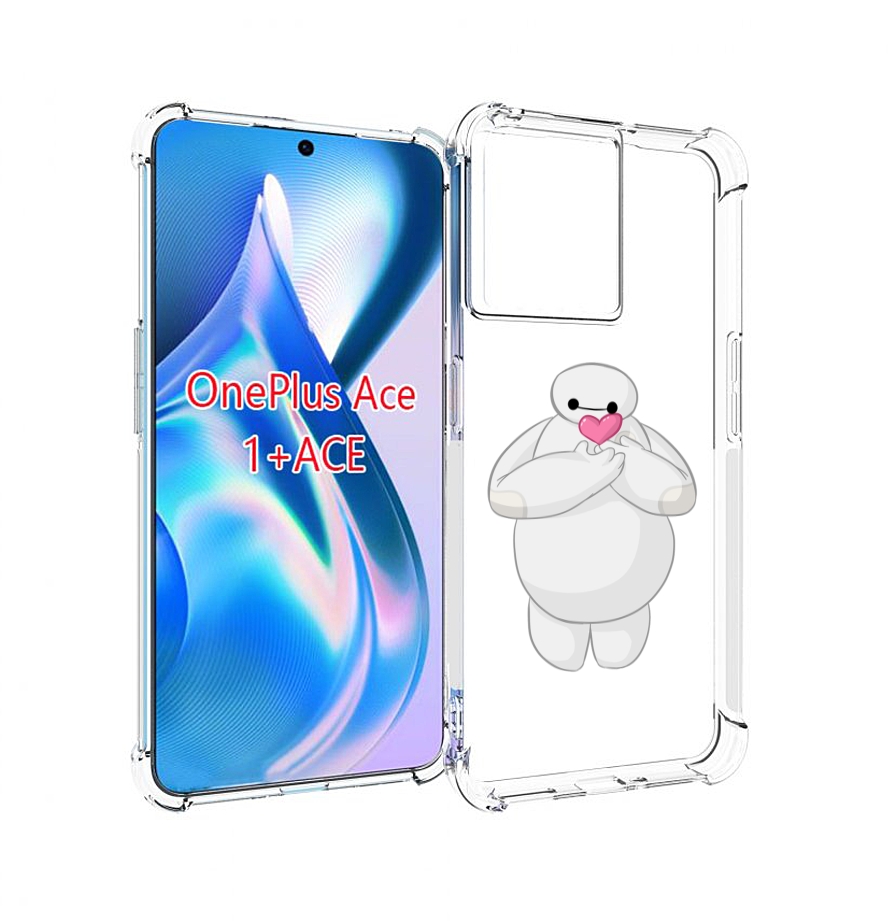 

Чехол MyPads снеговик-с-сердечком для OnePlus Ace, Прозрачный, Tocco
