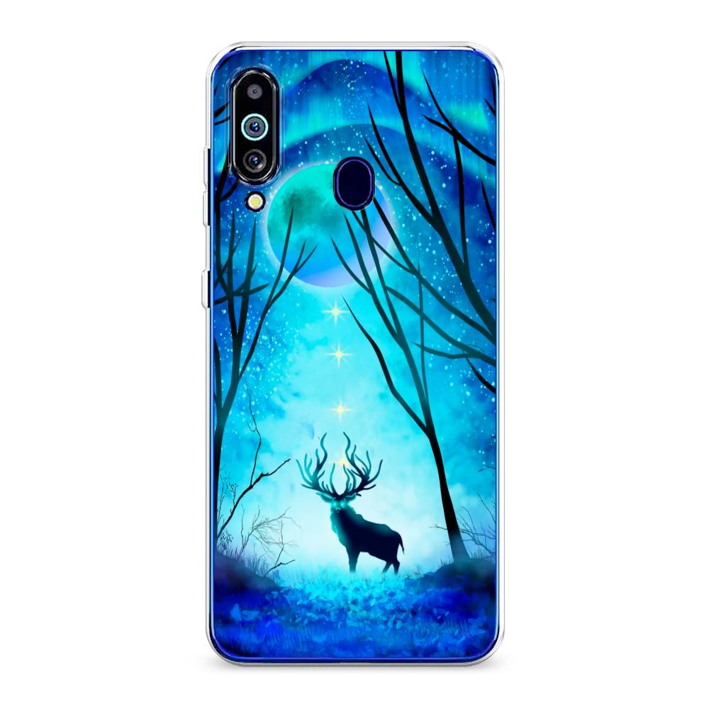 

Чехол на Samsung Galaxy M40 "Олень северное сияние", Синий;черный;голубой, 28750-1