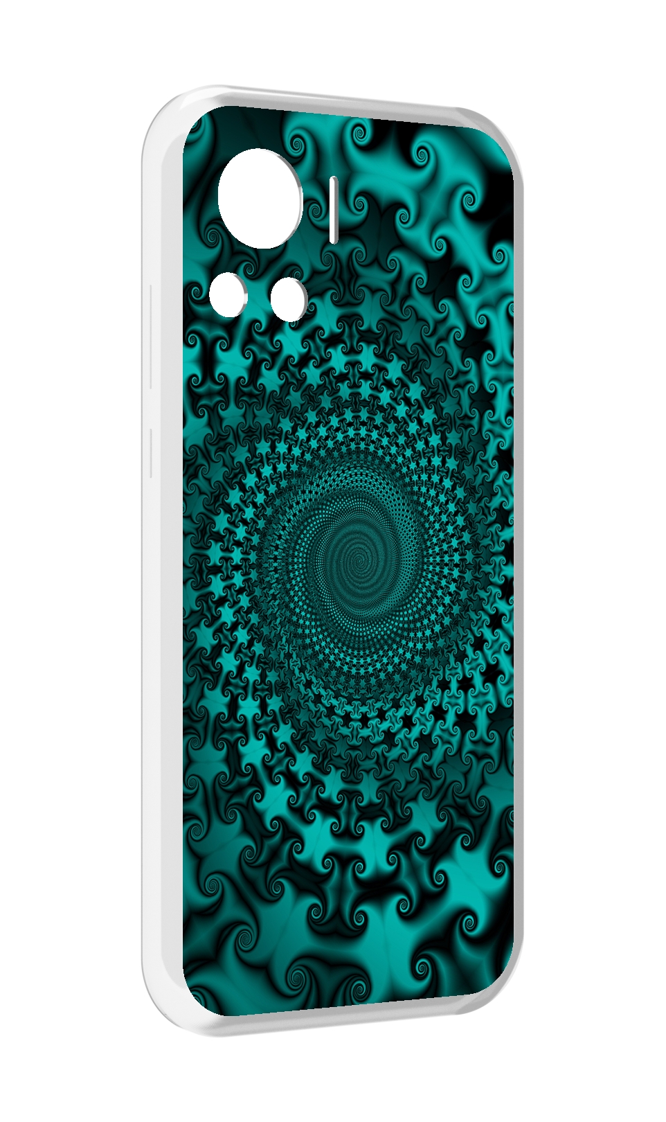 

Чехол MyPads зеленый-гипноз для Motorola Edge 30 Ultra, Прозрачный, Tocco
