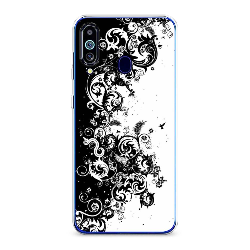 

Чехол на Samsung Galaxy M40 "Черно белый узор", Белый;черный;серый, 28750-3
