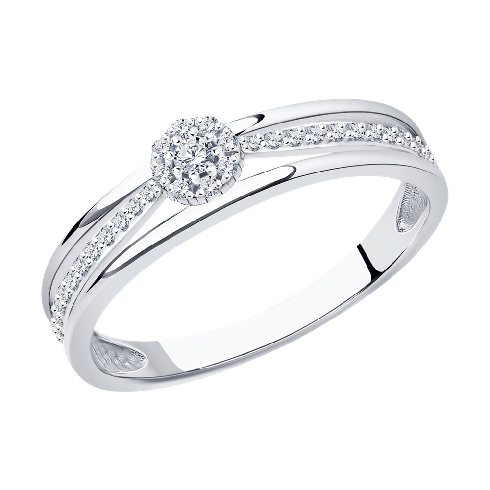 

Кольцо помолвочное из белого золота с бриллиантом р.  SOKOLOV Diamonds 1012309-3, 1012309-3