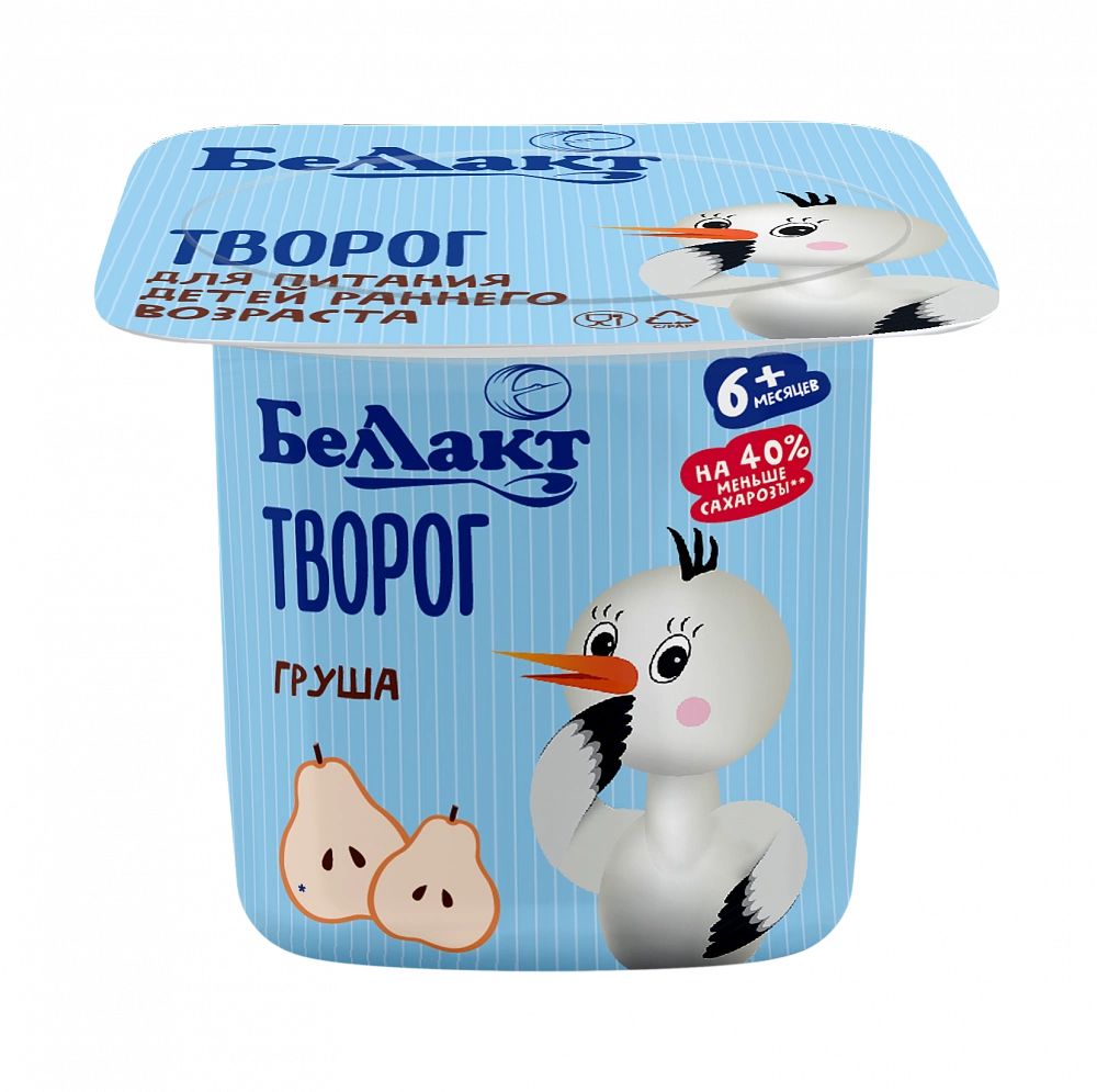 Творог мягкий детский Беллакт груша с 6 месяцев 4% БЗМЖ 100 г