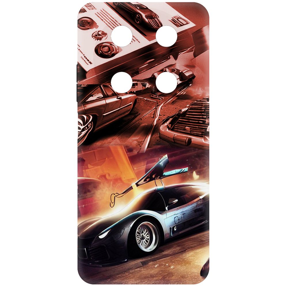 

Чехол-накладка Krutoff Soft Case Автодинамика для ITEL RS4 черный