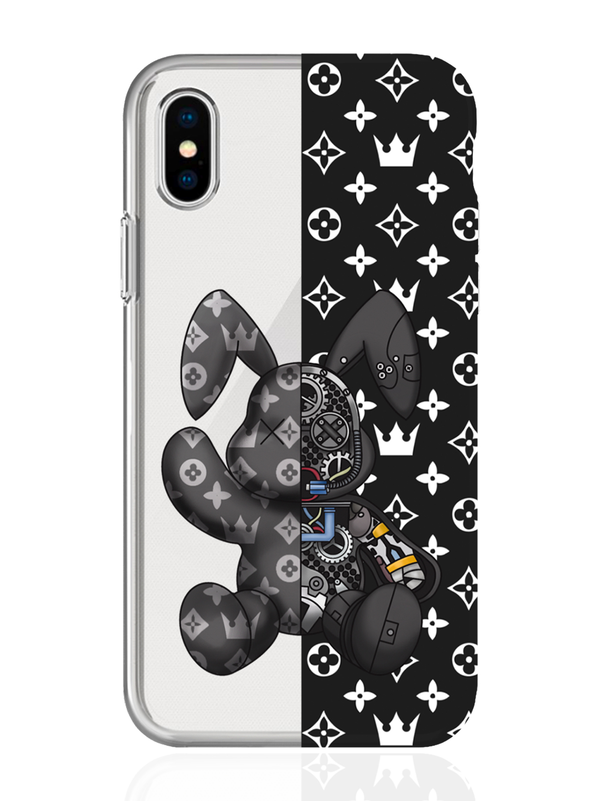 

Чехол MustHaveCase для iPhone X/XS Bunny Черный прозрачный, iPhone X/XS Bunny Черный