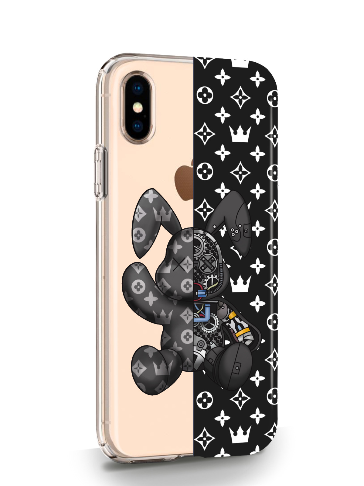 фото Чехол musthavecase для iphone x/xs bunny черный прозрачный