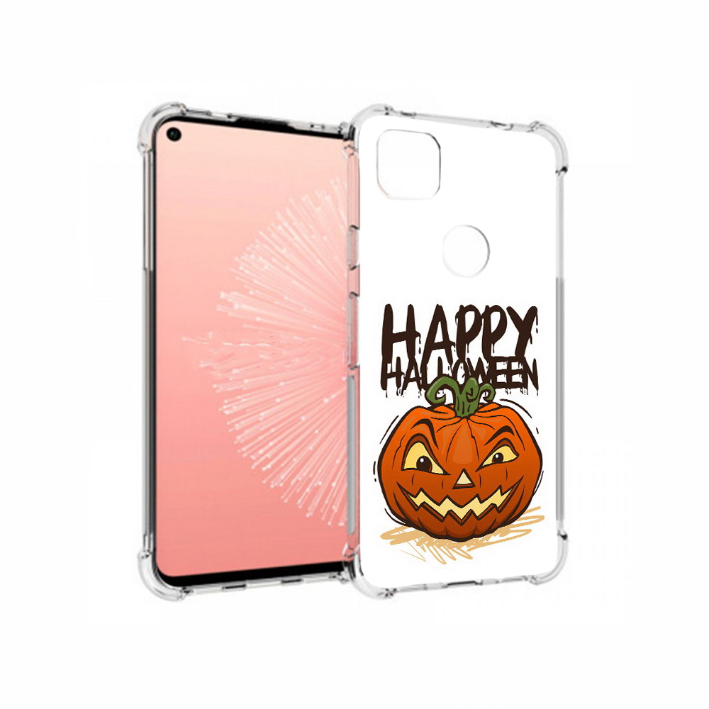

Чехол MyPads Tocco для Google Pixel 4A Хэллоуин счастливый, Прозрачный, Tocco