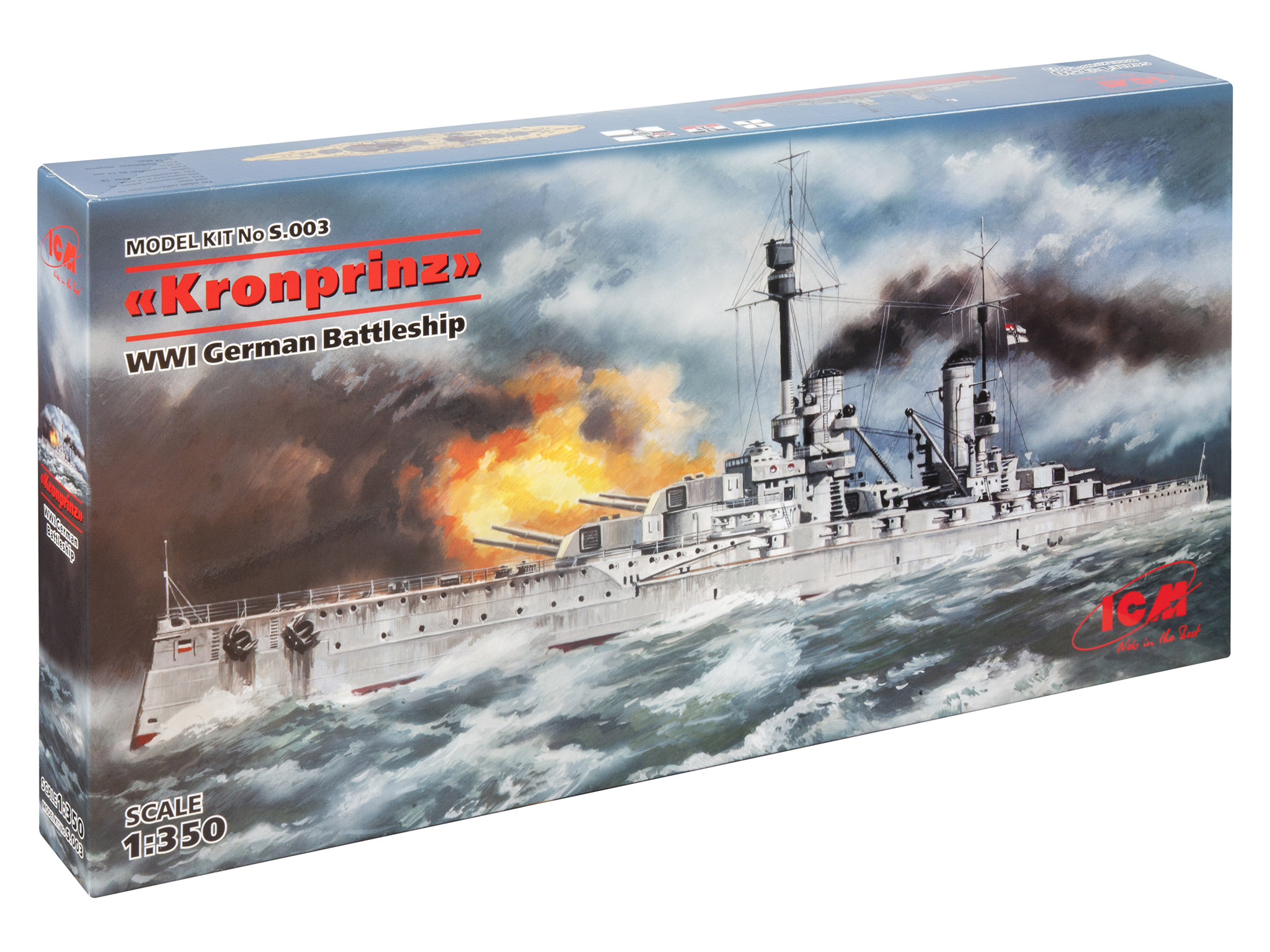 

Сборная модель ICM 1/350 «Кронпринц» - Германский линейный корабль I МВ S.003