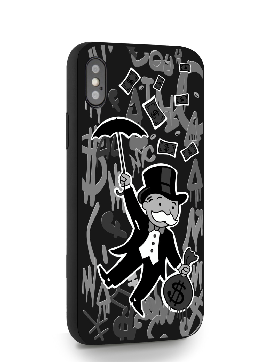 фото Чехол musthavecase для iphone x/xs monopoly black edition черный