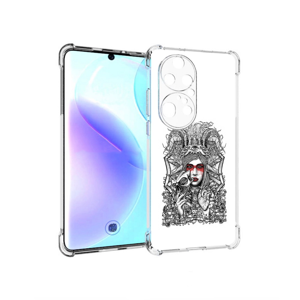 

Чехол MyPads Tocco для Huawei P50 Pro грусная девушка, Прозрачный, Tocco