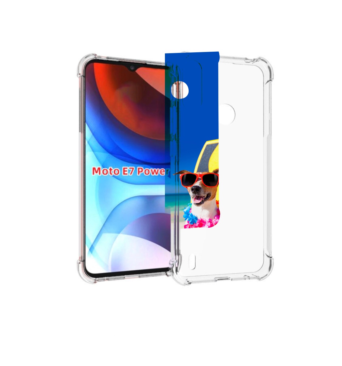 

Чехол MyPads Гавайская-собака для Motorola Moto E7 Power, Прозрачный, Tocco