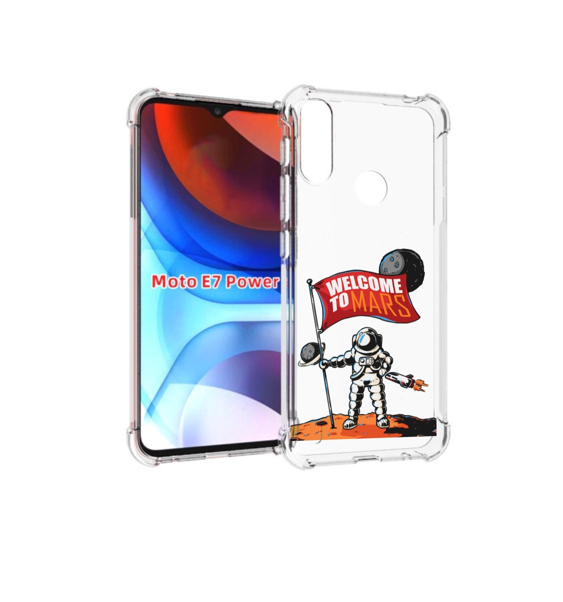 

Чехол MyPads Вэлком-Марс для Motorola Moto E7 Power, Прозрачный, Tocco