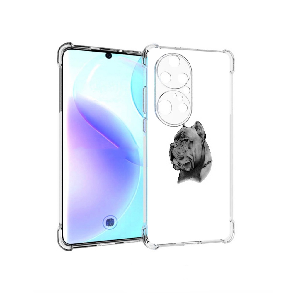 

Чехол MyPads Tocco для Huawei P50 Pro грозный бульдог, Прозрачный, Tocco