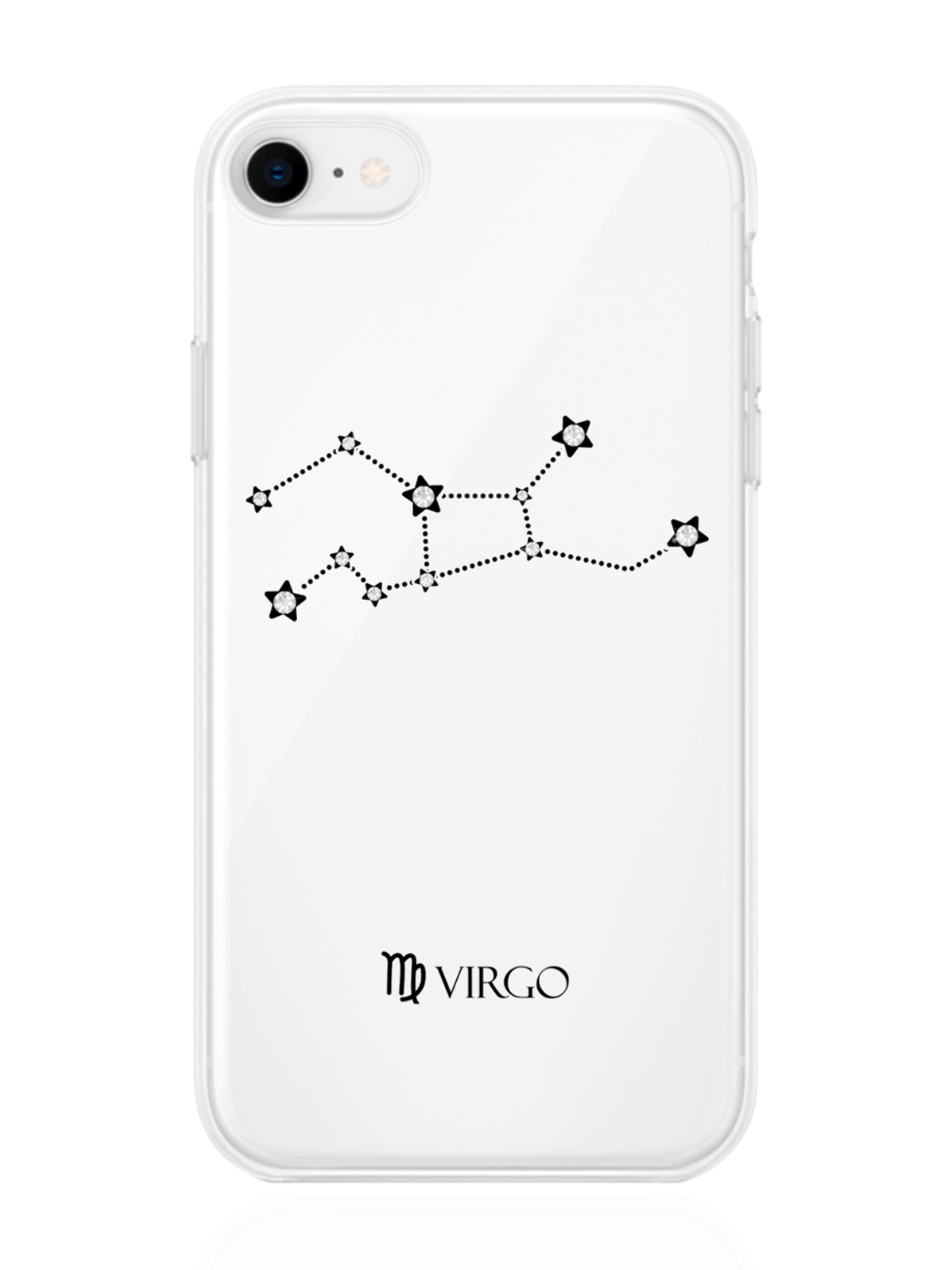 

Чехол с инкрустацией кристаллами Lux для iPhone 7/8/SE2020 Дева Virgo, Прозрачный, iPhone 7/8/SE2020 Знак зодиака Дева