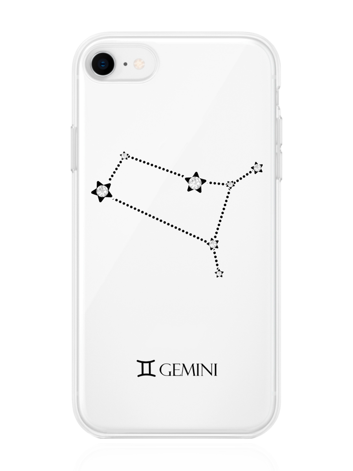 фото Чехол с инкрустацией кристаллами lux для iphone 7/8/se2020 близнецы gemini musthavecase