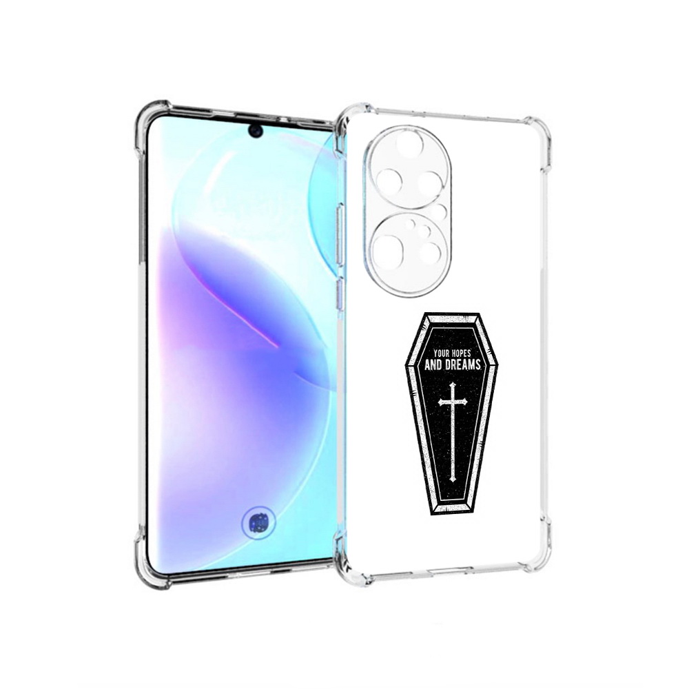 

Чехол MyPads Tocco для Huawei P50 Pro гроб с мечтами, Прозрачный, Tocco