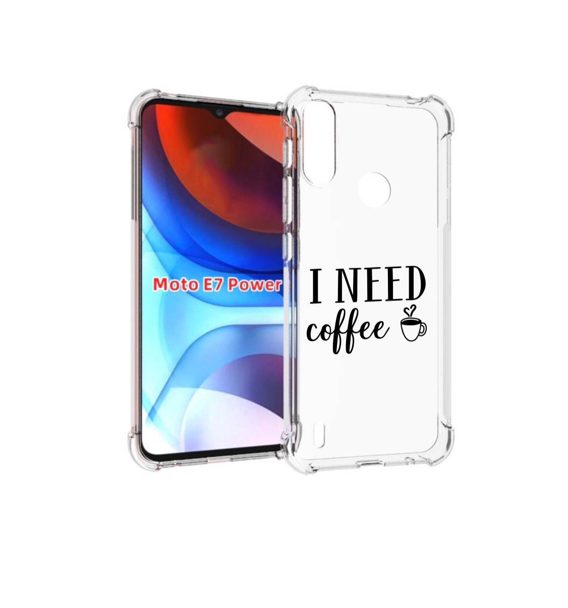 

Чехол MyPads Мне нужен кофе для Motorola Moto E7 Power, Прозрачный, Tocco