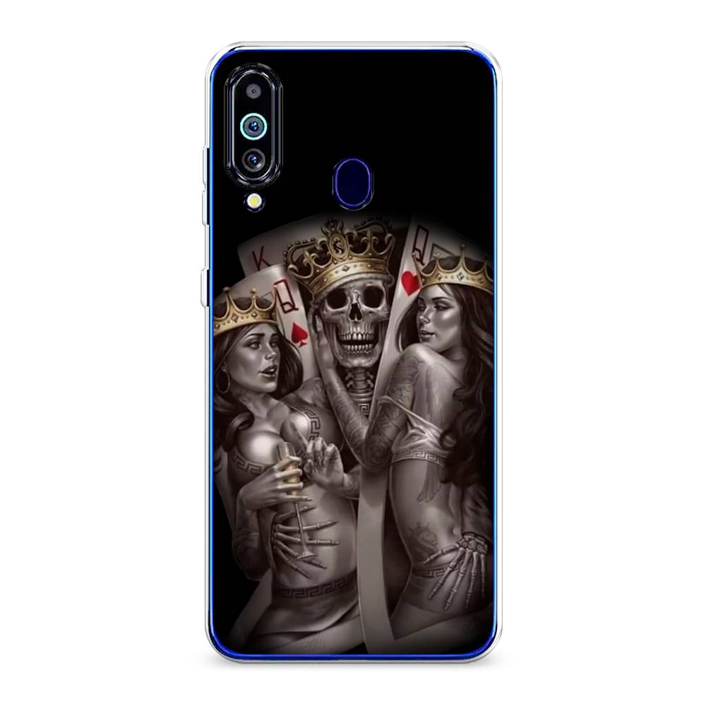 

Чехол на Samsung Galaxy M40 "Карты король и королевы", Серый;желтый, 28750-6