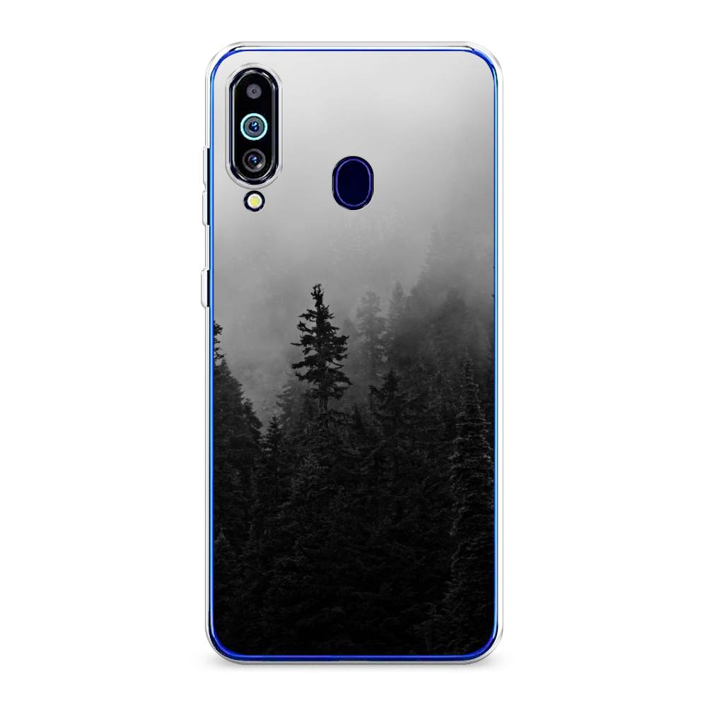 

Чехол на Samsung Galaxy M40 "Туманный лес", Серый;черный, 28750-2