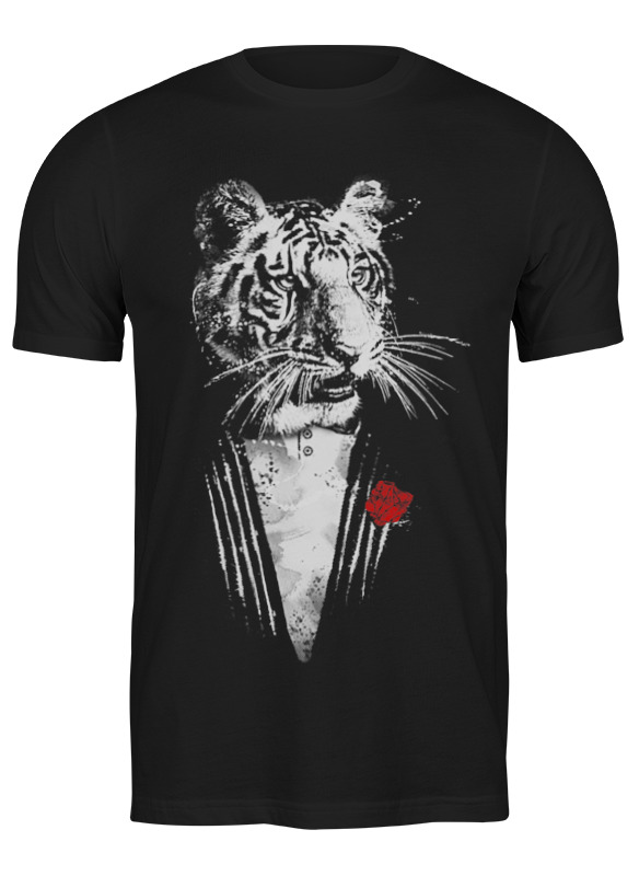 

Футболка мужская Printio Новогодняя .год тигра черная L, Черный, Новогодняя .год тигра