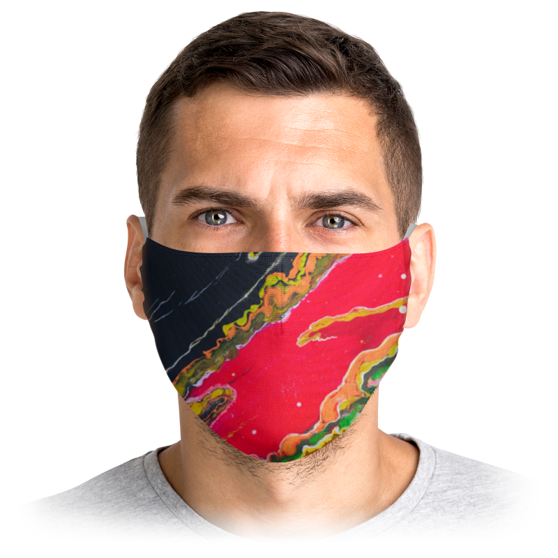 

Многоразовая маска Printio Абстракция 2 красная M, Абстракция 2