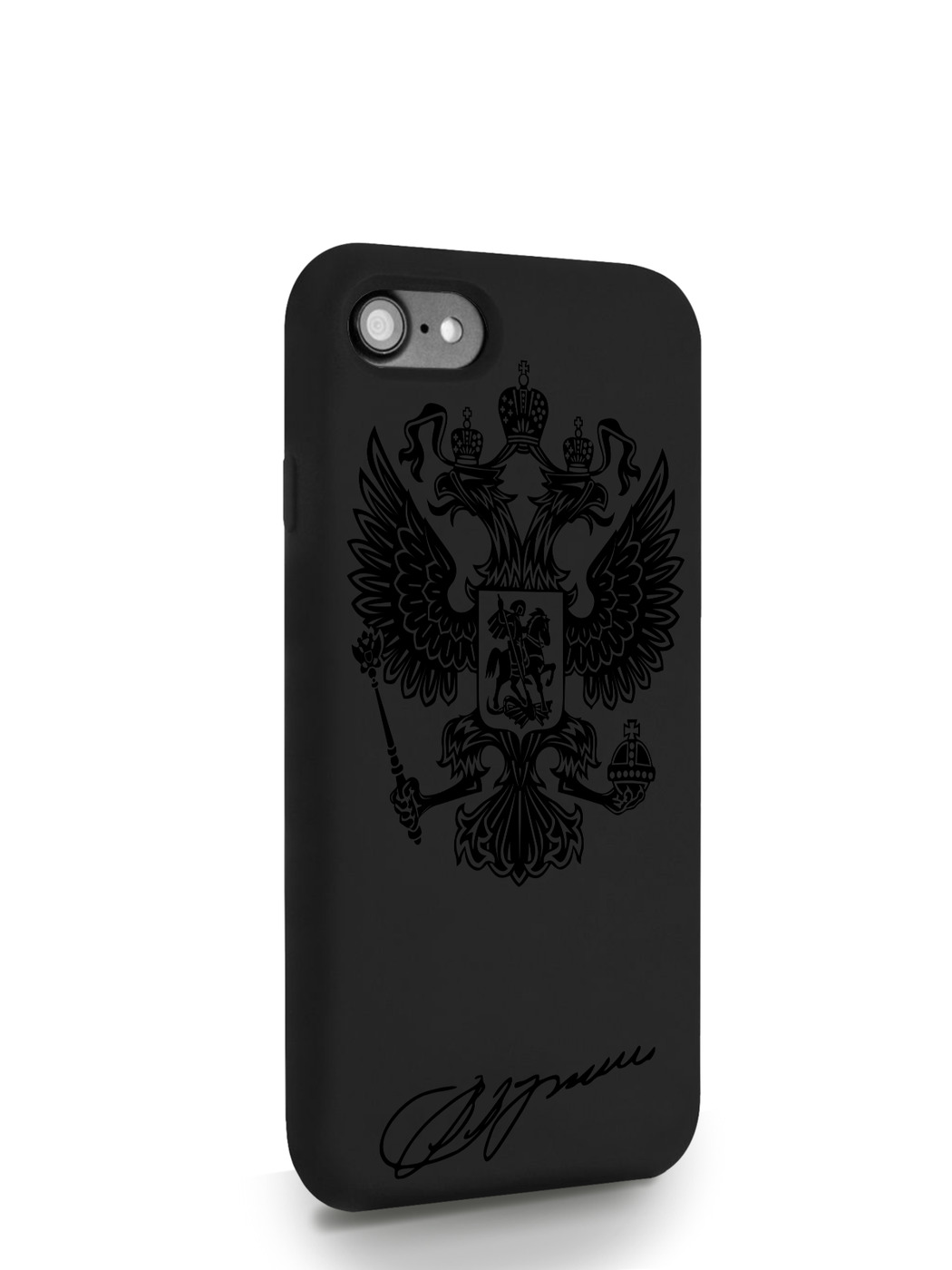 фото Чехол musthavecase для iphone 7/8/se2020 черный лаковый герб черный