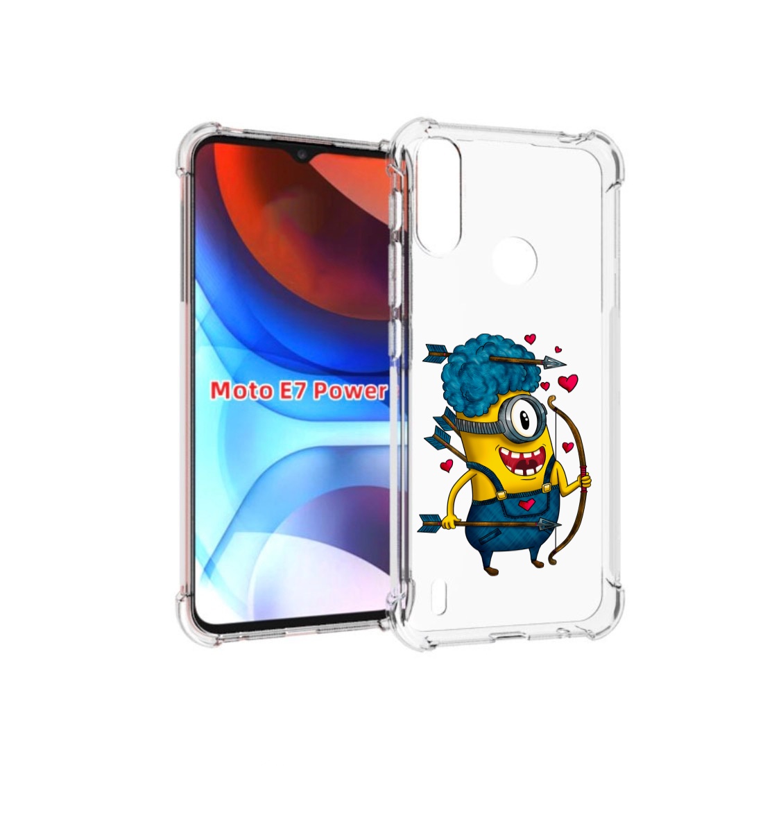 

Чехол MyPads Миньон купидон для Motorola Moto E7 Power, Прозрачный, Tocco