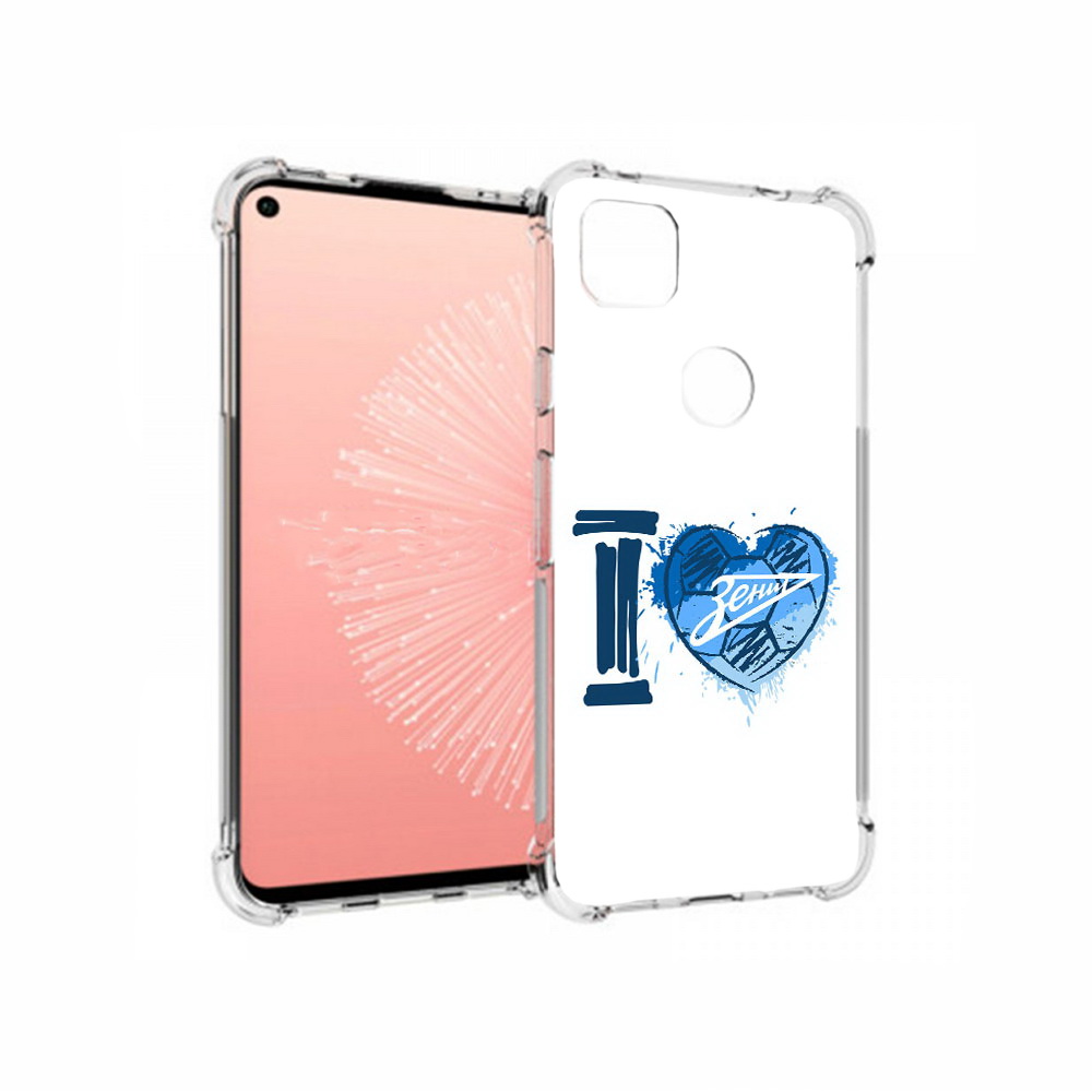 

Чехол MyPads Tocco для Google Pixel 4A ФК я люблю зенит, Прозрачный, Tocco