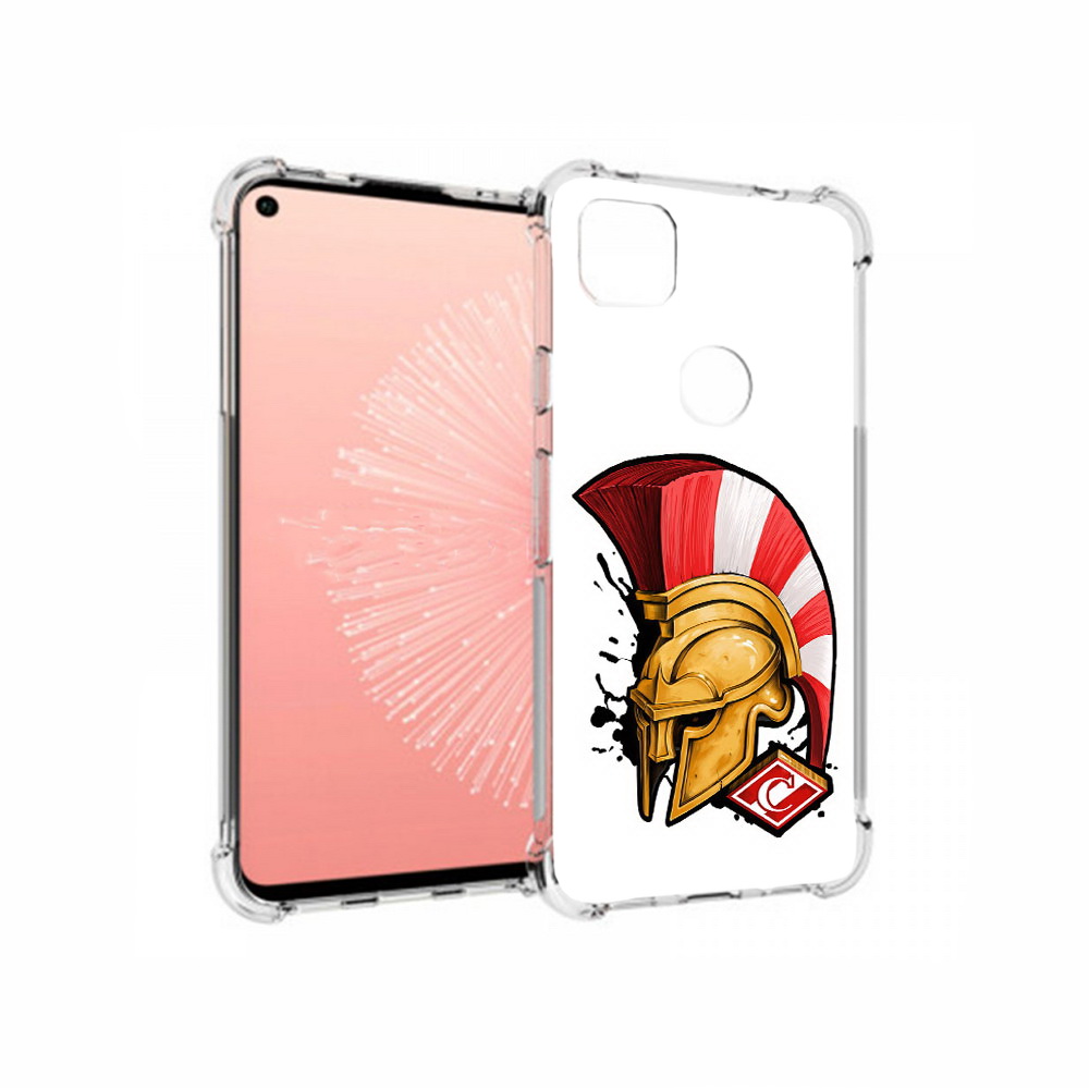 

Чехол MyPads Tocco для Google Pixel 4A ФК спартак шлем, Прозрачный, Tocco