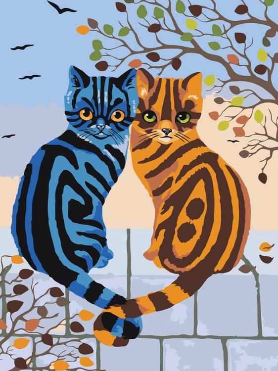 

Картина по номерам Живопись по Номерам Мартовские котики, 30x40, Мартовские котики
