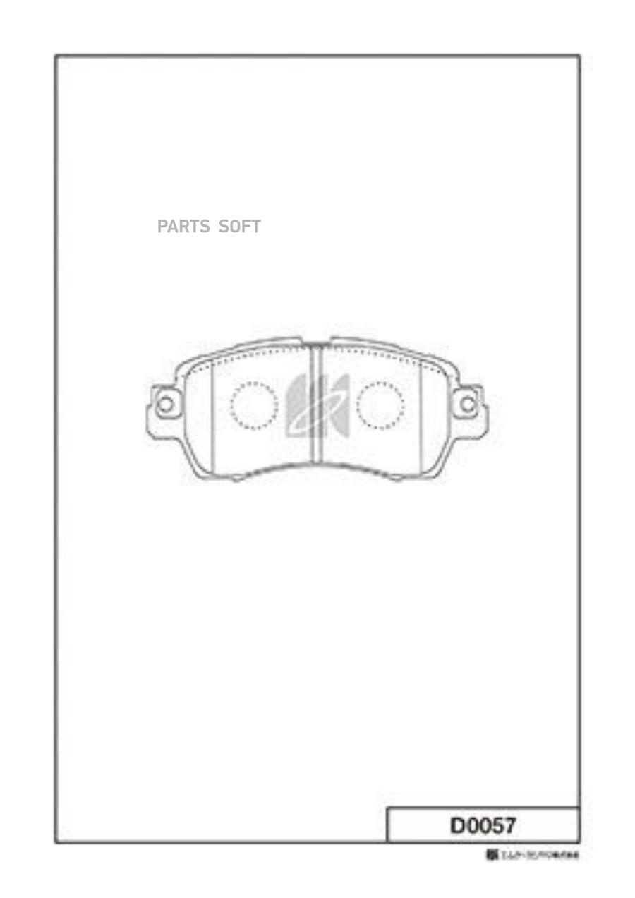 

D0057_колодки дисковые передние Suzuki Grand Vitara