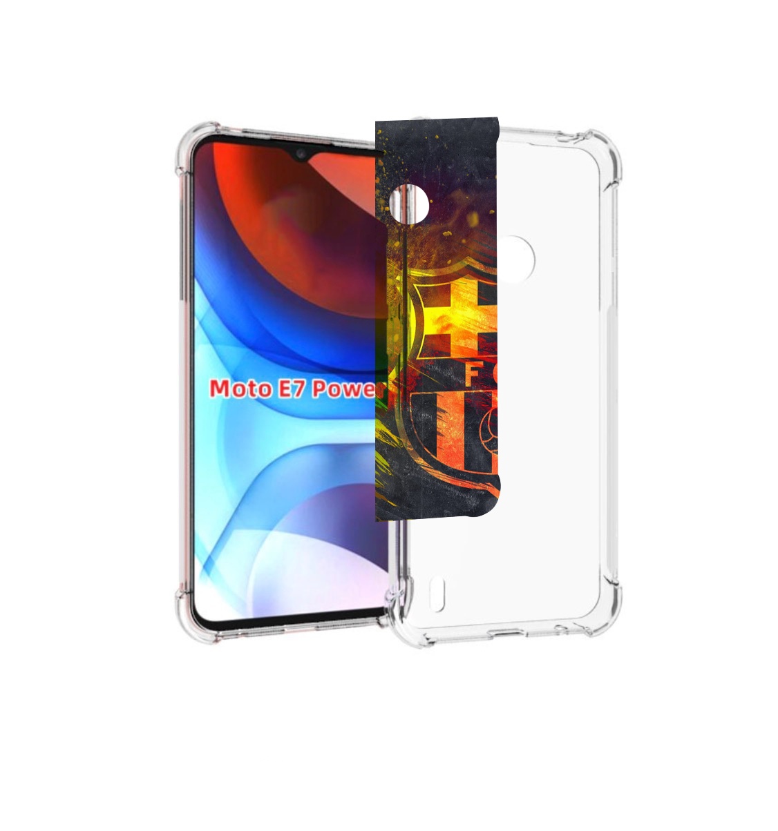 

Чехол MyPads Барселона мужской для Motorola Moto E7 Power, Прозрачный, Tocco