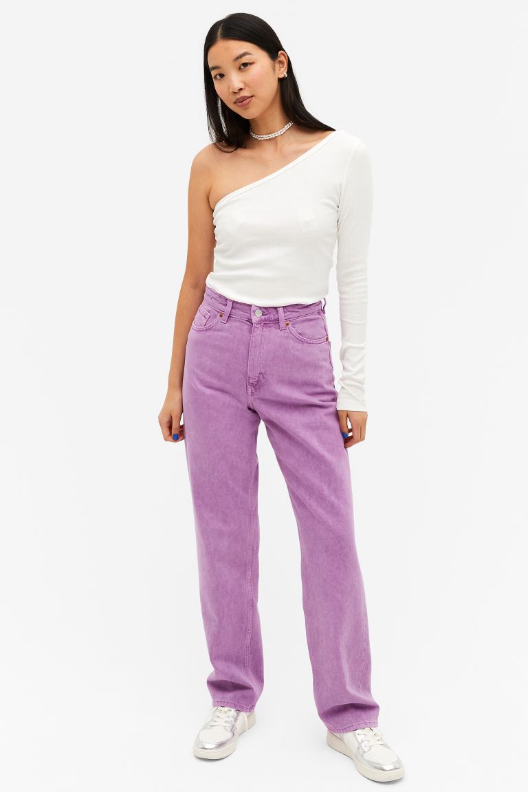 

Джинсы женские Monki 1141320003 фиолетовые 40 EU (доставка из-за рубежа), Фиолетовый, 1141320003
