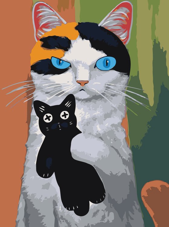 

Картина по номерам Живопись по Номерам Любимая игрушка-котик, 30x40, Любимая игрушка-котик